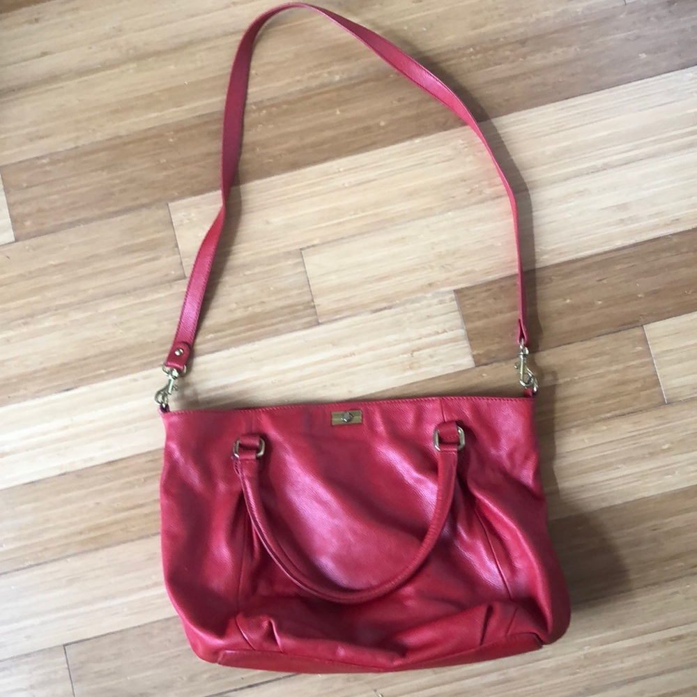 J.Crew Red Leather shoulder bag
